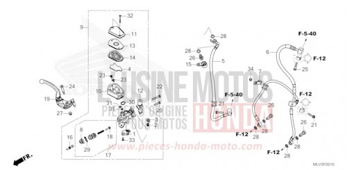 MAITRE-CYLINDRE DE FREIN AVANT CYLINDRE CB1000ST de 2026